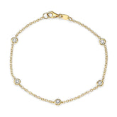 Delicate Bezel Set Diamond Essential Bracelet (0.45ct) - Dracakis Jewellers